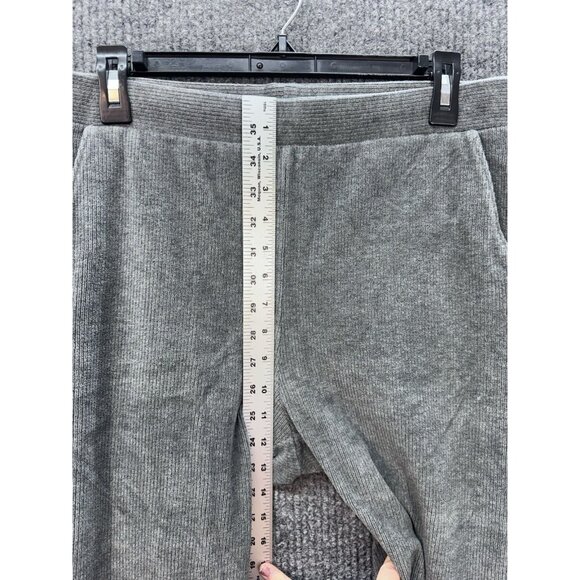 Lands’ End Corduroy Pull On Pants Womens Medium Tall Gray Skinny Knit Leggings - Picture 7 of 10